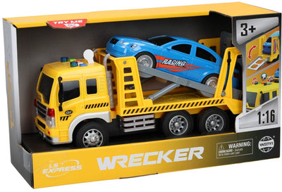 Transporter tow truck with car light and sound
