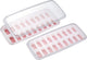 Westmark luna macchina per cubetti di ghiaccio - stampo per cubetti di ghiaccio con coperchio, per produrre 18 piccole palline rotonde di cubetti di ghiaccio, rosso trasparente bianco - plastica, senza BPA, 2