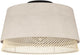 Lampada da soffitto Eglo tabley - e27 - ø 38 cm - naturale|marrone|nero - tessuto