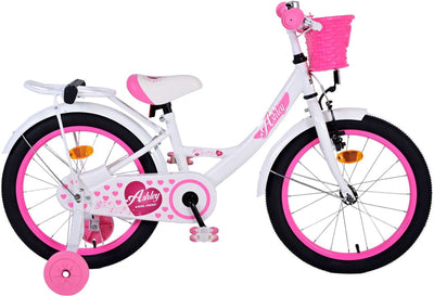 Bicicleta para niños de Vinare Ashley - Niñas - 18 pulgadas - Blanco