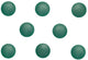 Maglio magnete rotondo solido 8 pezzi 0,3 kg plastica ferrite bruchsicher ø 2 x 0,75 cm verde