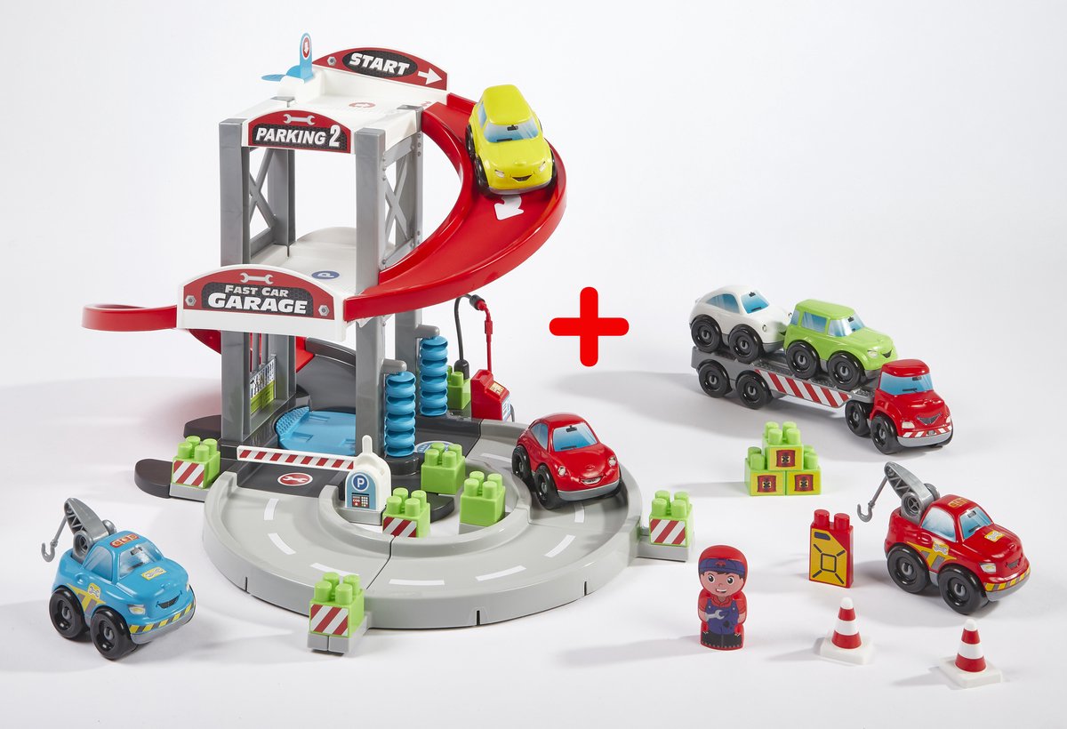 Abrick Garage con trasportatore e auto