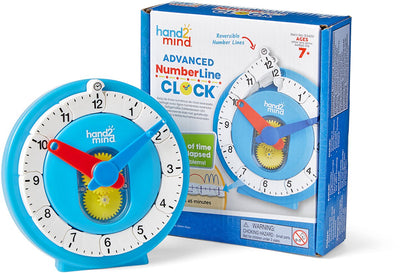 Learning resources advanced numberline clockâ„¢ - interactive math clock for 7+ years - 3+