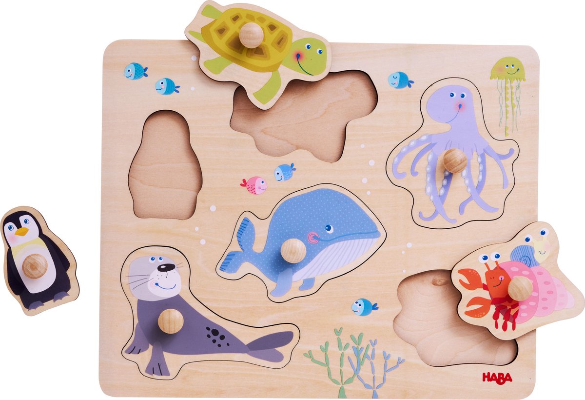 Haba puzzle [1 año +] insertar rompecabezas animales marinos