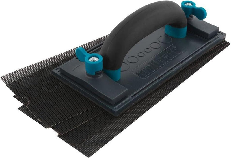 Wolfcraft - set di blocchi di levigatura - blocco di levigatura manuale inclusa carta vetrata - 8722000