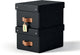 Scatola portaoggetti Leitz puro piccola con coperchio - set da 2 - 7 l - 100% cartone riciclato - nera