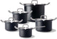 Bk q-linair master nero set di padelle 5 pezzi
