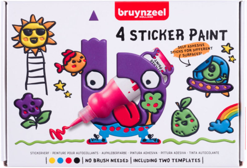 Set di colori adesivi Bruynzeel 4 colori con 2 stencil | 2 pezzi