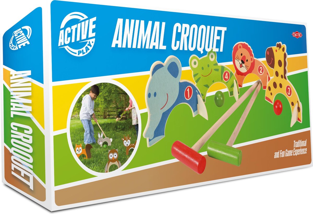 Tactic Wooden Animals Croquet Set