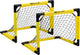 Porta da calcio pieghevole Get Go set da 2 - 55x44x44 cm - porta da calcio per bambini - nero giallo