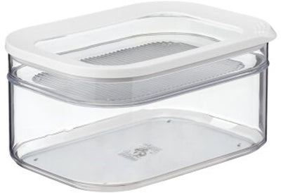 Caja nevera Mepal modula 2 piezas - 550 + 2000 ml - recipiente para alimentos frescos - conservar claramente en el frigorífico - blanco