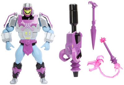 Figura de acción Mattel Masters of the Universe X Transformers Megatron Armor Skeletor HEO Exclusivo en Europa Figura de acción de 14 cm