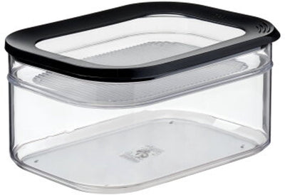 Caja nevera Mepal Modula de 2 piezas - 550 + 2000 ml - recipiente para alimentos frescos - guardar claramente en el frigorífico - negro