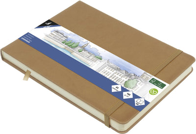 Cuaderno de dibujo canguro a5 horizontal - topo - tapa dura - con elástico y cinta