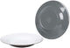 Bo-camp - plato hondo - bicolor - melamina - 4 piezas - gris