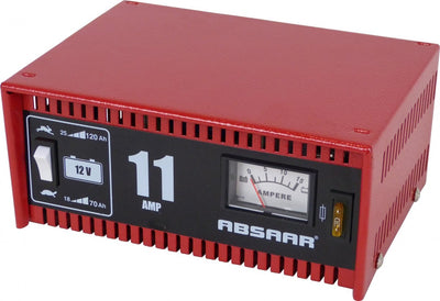 Absaar acculader 12 volt 18-120 ah 11 ampère rood