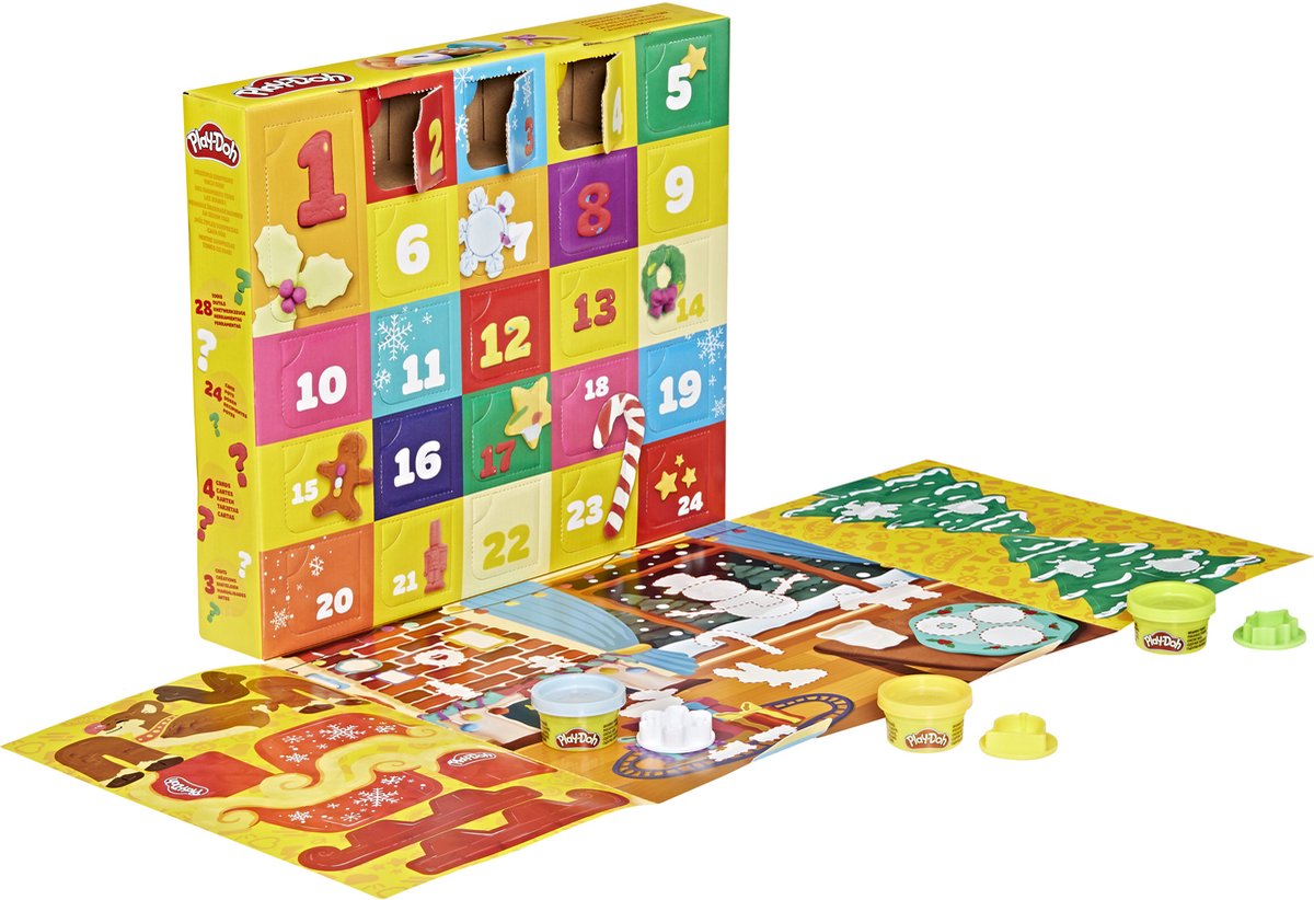 Calendario de adviento play-doh - 24 días de sorpresas para niños - plastilina