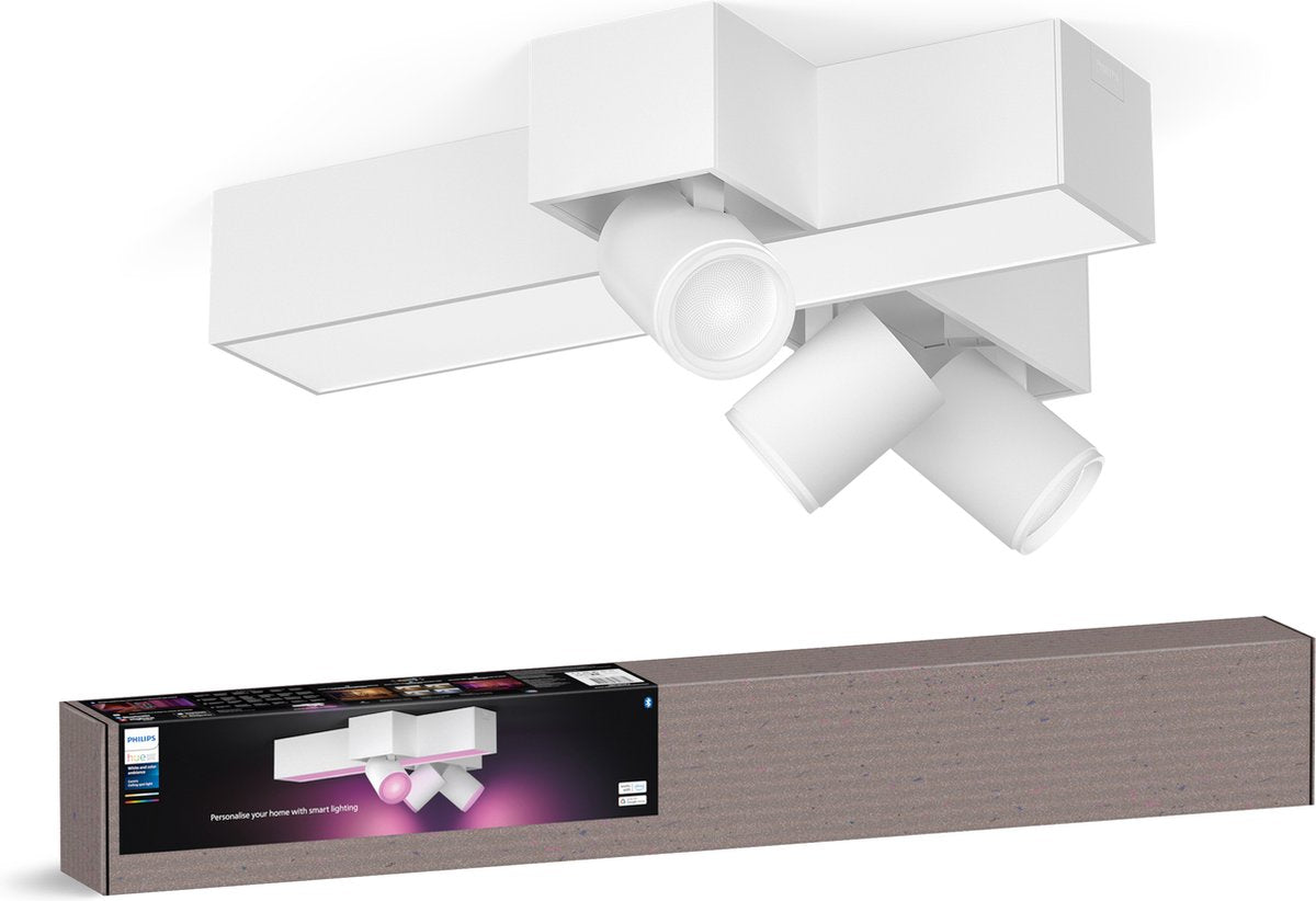 Philips Hue Centris surface-mounted spotlight - white and colored light - 3-spots - white - cross shape