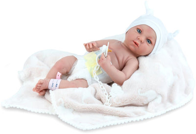 Marina pau marina - bambola pau reborn mini baby 38 cm giocattolo realistico.
