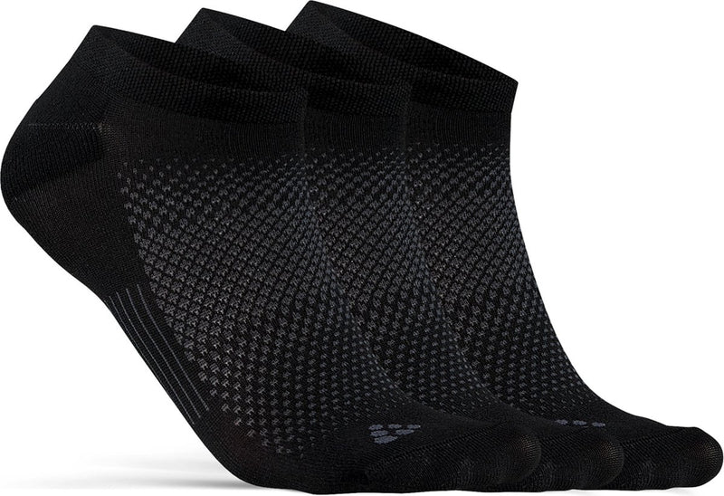 Craft core dry footies 3-pack unisex sportsokken - zwart