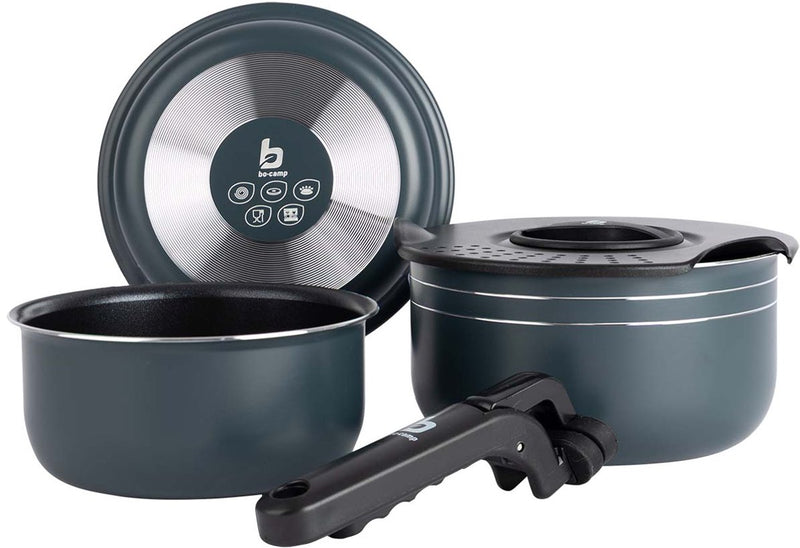 Bo-camp - set padelle - trekking - 5 pezzi - alluminio