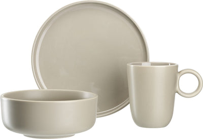 Juego de vajilla Leonardo Roma 6 piezas beige