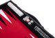 Engelhart backgammon 15 inch - rood, zwart wit ingelegd bord - luxe kunstlederen koffer met handvat -
