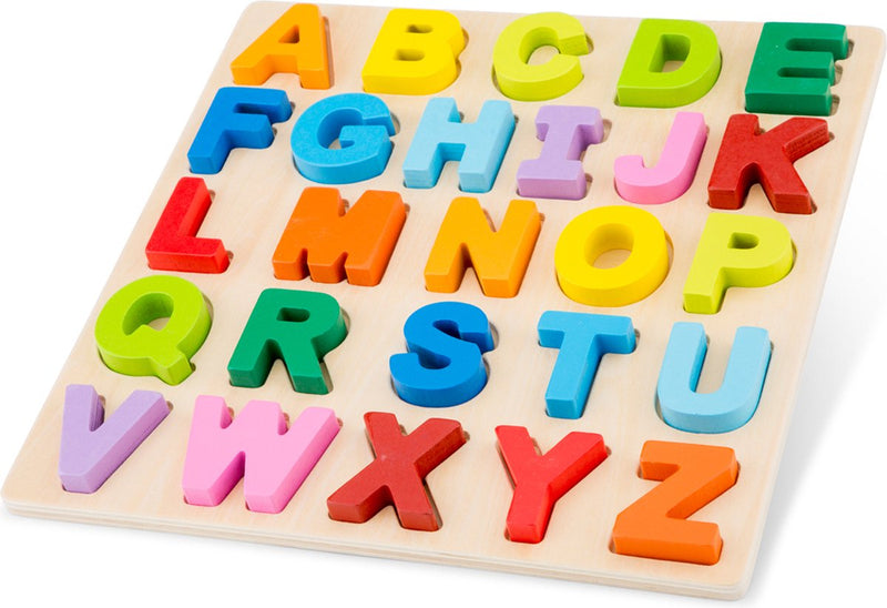 Woet ® Rompecabezas del Alfabeto de Madera - Letras mayúsculas abc de la a a la m z - Rompecabezas Educativo Colorido - Alfabeto de Aprendizaje - Juguetes para niños pequeños - a Partir de 2 años