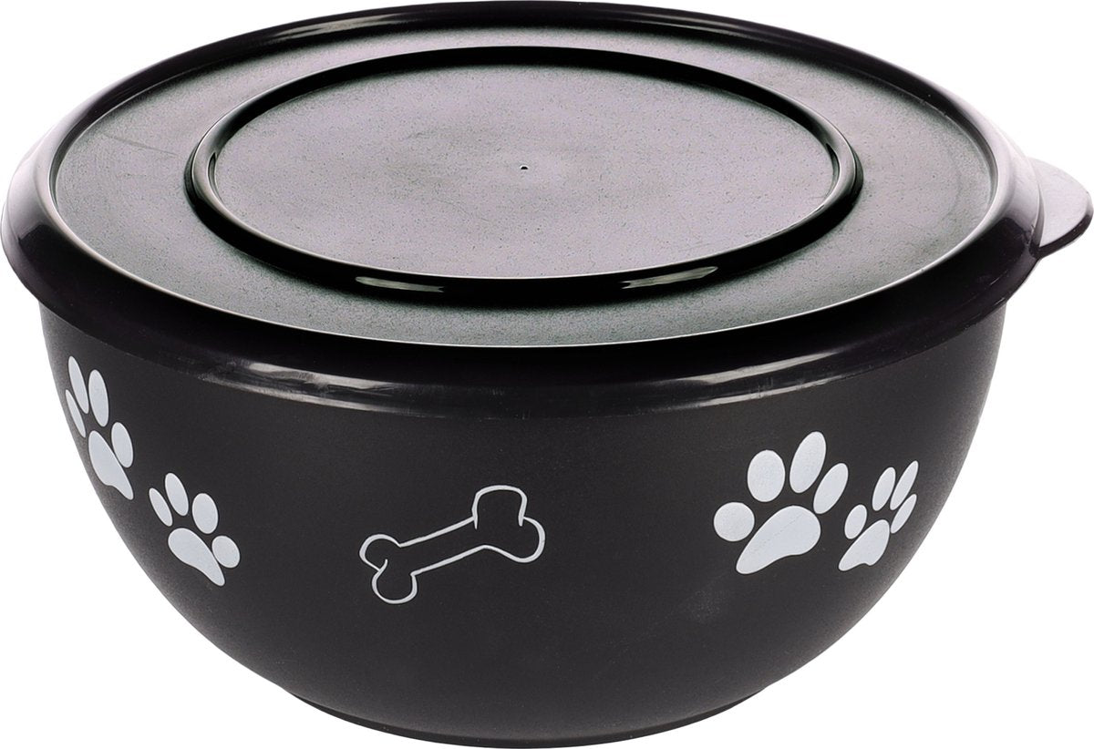 Flamingo kena con coperchio - pentola per cibo e bevande per cani - pentola per cibo con coperchio kena nero l 17,2 cm 1250 ml - 1pz - 129689 - 1pz