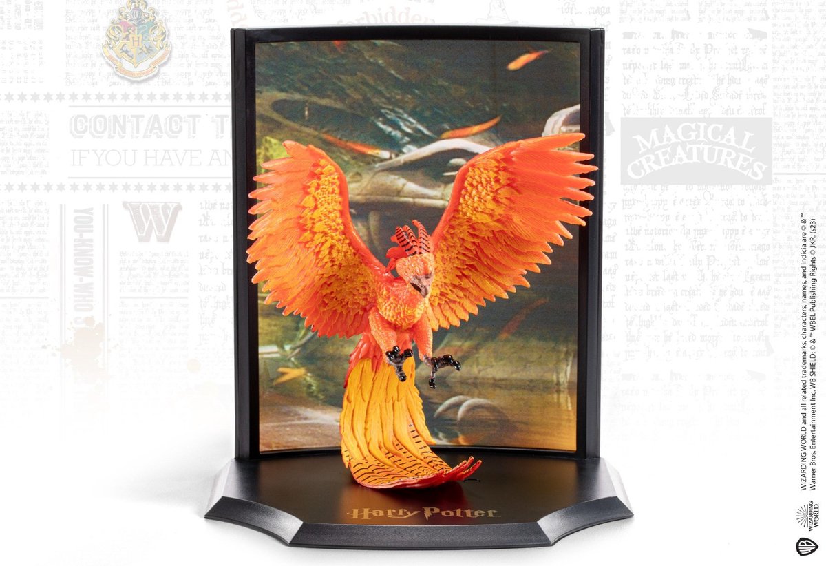 Noble collection harry potter - figura tesoros coleccionables - fawkes