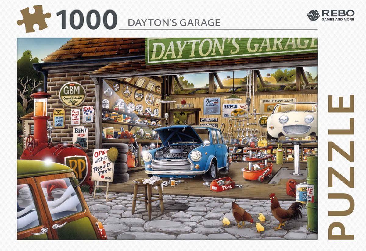Puzzle Rebo Daytons Garage 1000 pezzi - puzzle per adulti.