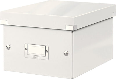Leitz wow click store piccola scatola portaoggetti - 84% cartone riciclato - 22 x 28,2 cm (lxhxp) - per formati A5 - bianco