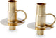 Vtwonen set 2 bottle candle holders metal gold 7x8.5cm