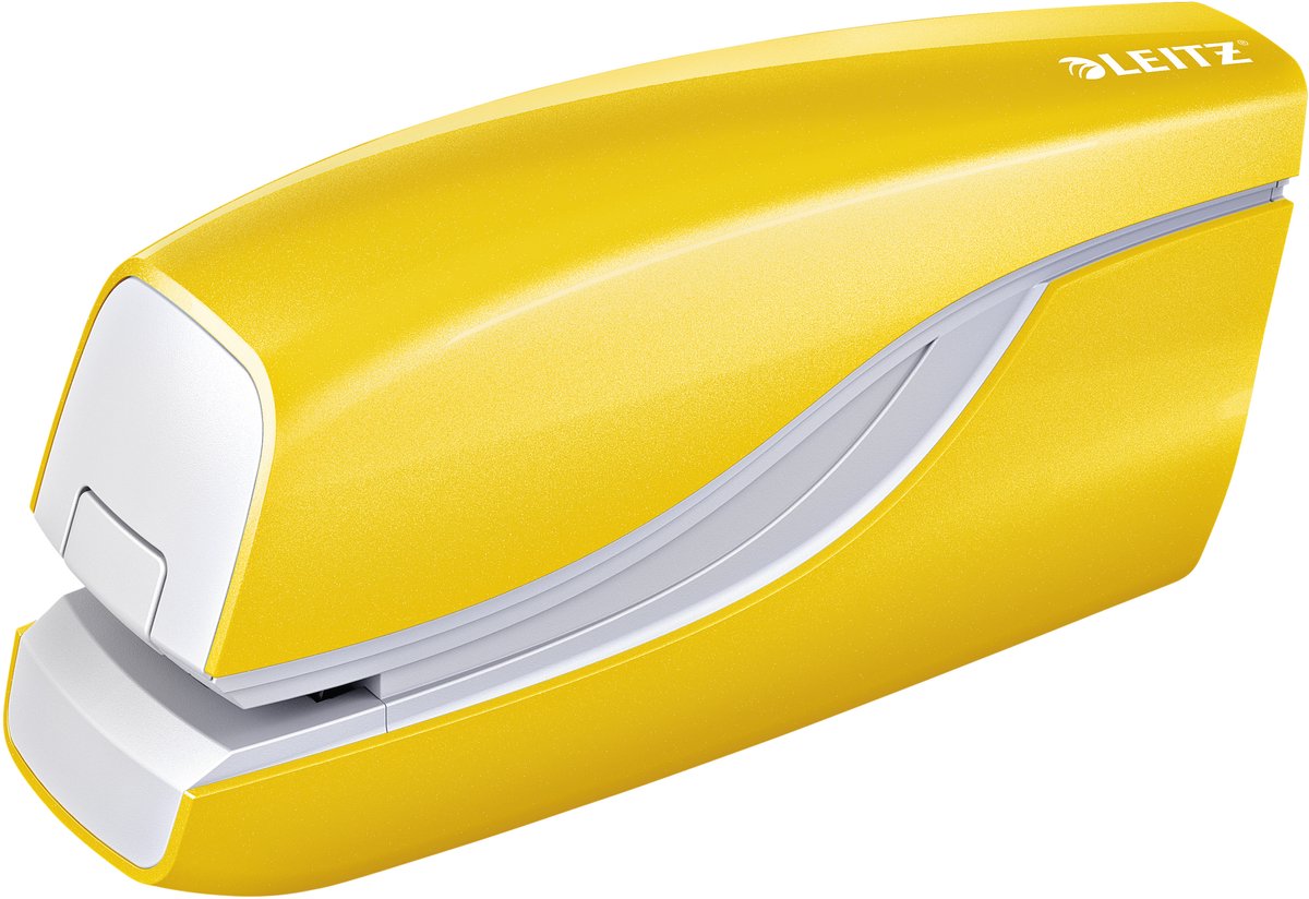 Grapadora eléctrica a batería Leitz nexxt wow para grapado sin contacto - grapa hasta 10 hojas - amarillo
