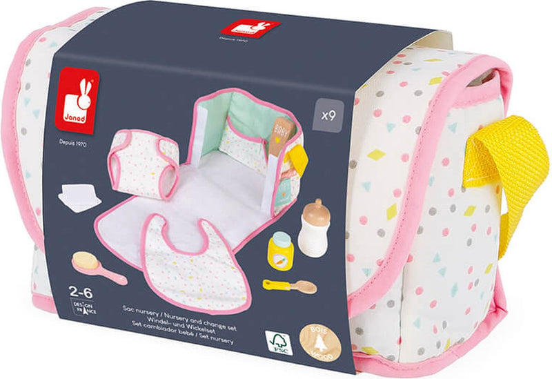 Janod - bolso cambiador de muñecas (muñeca no incluida)