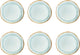 Medard de noblat - shadow aqua - piatto piano 28 cm - 6 pezzi - gres