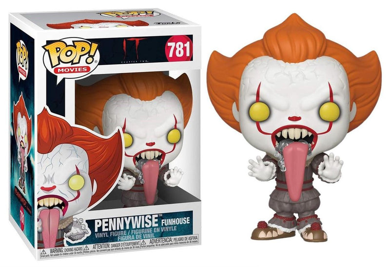 Funko pennywise 9 cm pop! figura de vinilo - it 2 de stephen king con lengua de perro