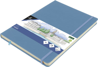 Quaderno per schizzi Kangaro - a4 - azzurro cielo - con elastico e nastro - k-861335