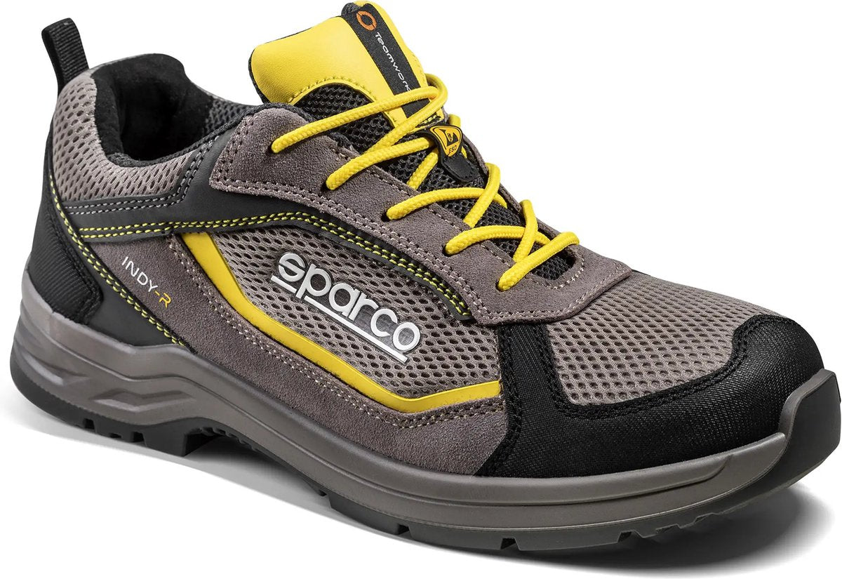Sparco indy edmonton – veiligheidsschoen s1ps met flexgrip+ zool en ademend mesh - beige-geel - maat - 41