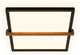 Briloner remsa - Lampada da soffitto a LED - lampada da soffitto a luce indiretta - luce bianca calda - 29 x 31,5 x 4 cm - legno nero