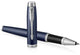 Bolígrafo roller Parker IM - punta fina - tinta negra - azul mate - incl. embalaje de regalo