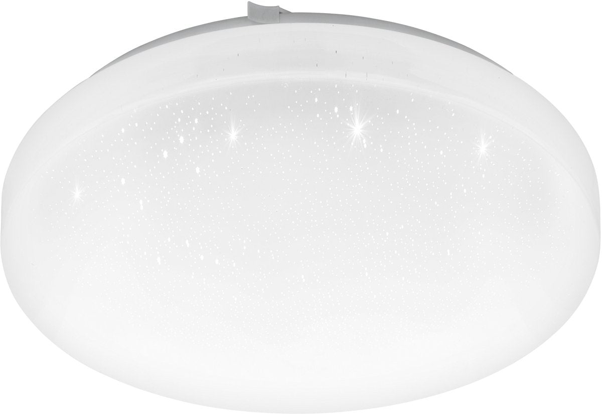 Eglo frania-s - led-plafondlamp - ø28 cm - 1-lichts - wit kristaleffect