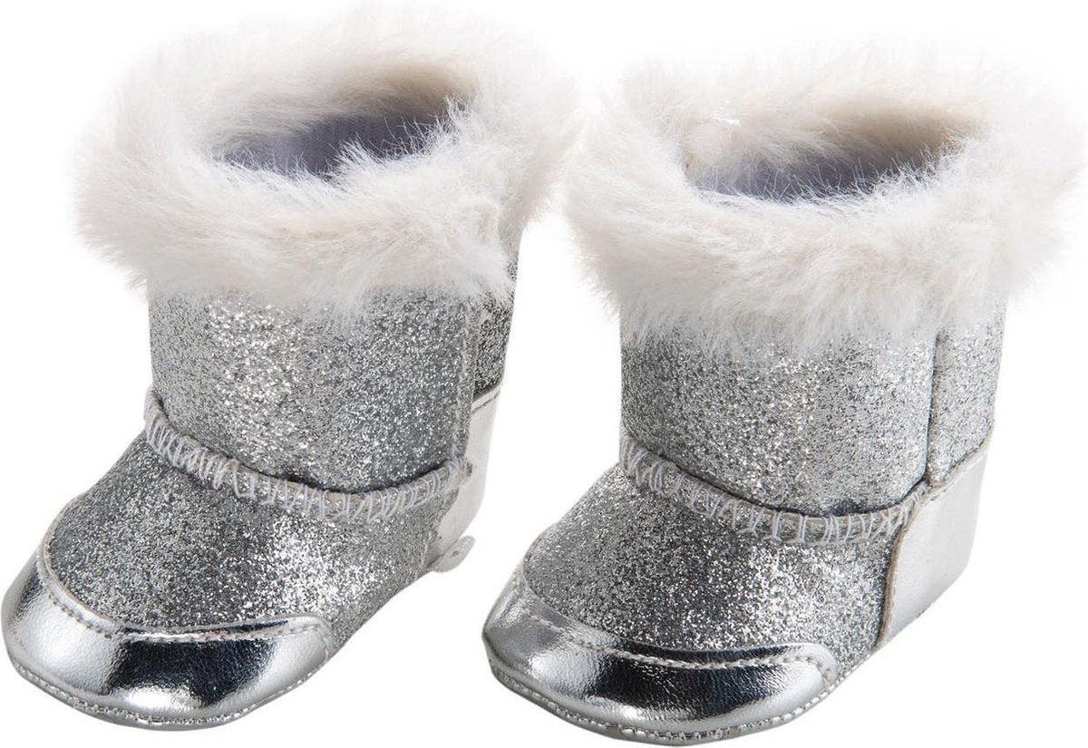 Scarpe bambole argento, 38-45 cm