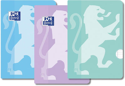 Oxford school - school notebook - a4 - line - with margin - 72 pages - pack of 3 - pastel