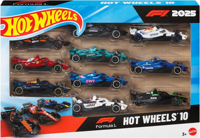 Hot Wheels Formula 1 set di 10 macchinine da ogni squadra di corse F1 del 2025