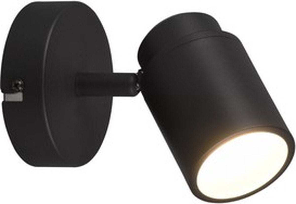 Trio angelo - spot - zwart mat - excl. 1x gu10 3 w - wand- en plafondmontage - badkamerverlichting