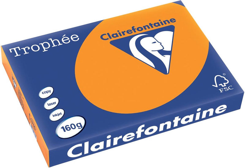 Clairefontaine troph arancio brillante a3 160gr 250v