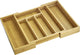Cassetto per posate Westmark – cassetto estraibile per posate e utensili da cucina, pratico organizer per cassetti usati di frequente, 5 o 7 scomparti – bambù, 29 – 48 cm