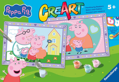 Ravensburger Creart Dipingi con i numeri - La famiglia di Peppa