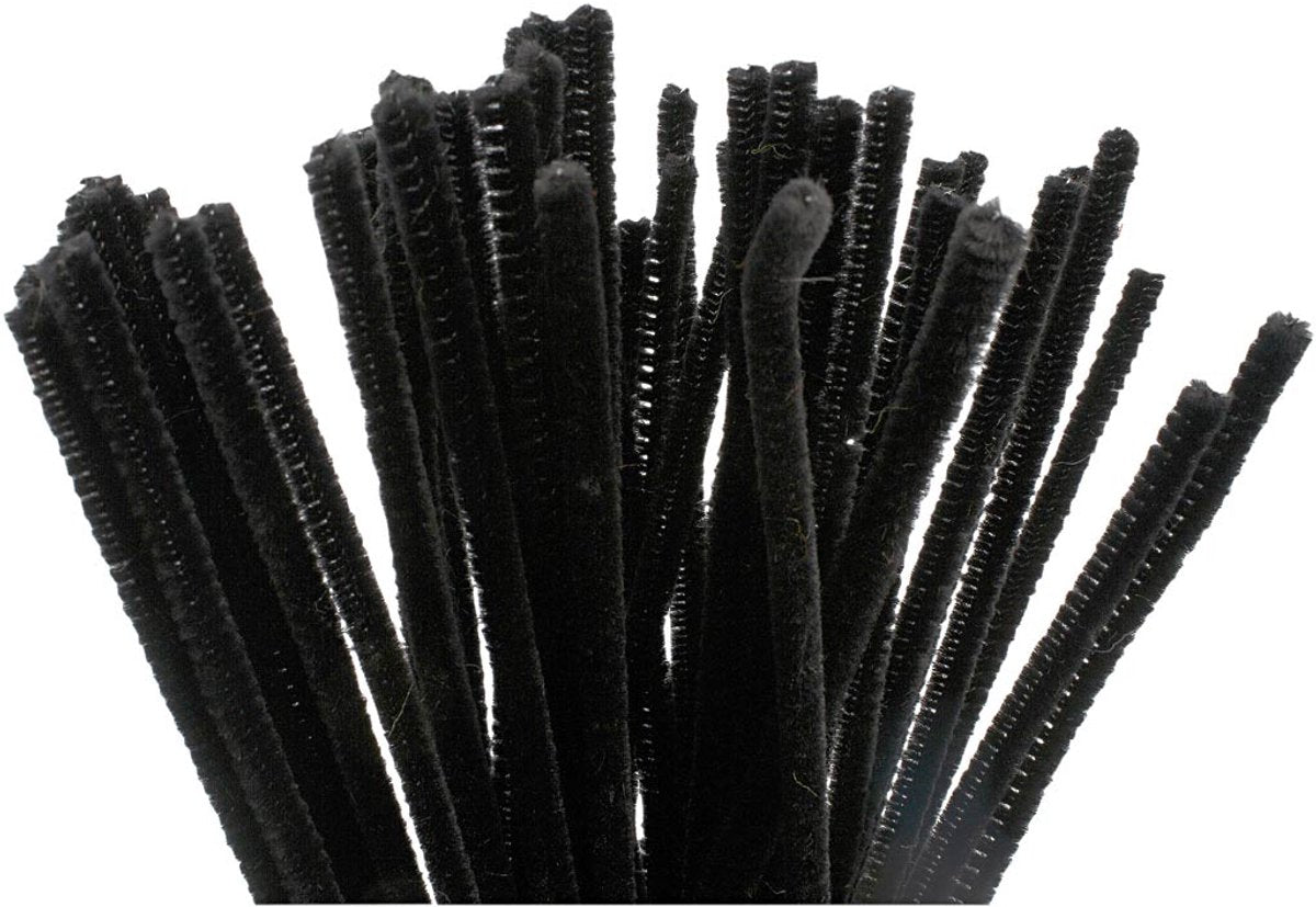 Chenille black 30 cm, 50th.